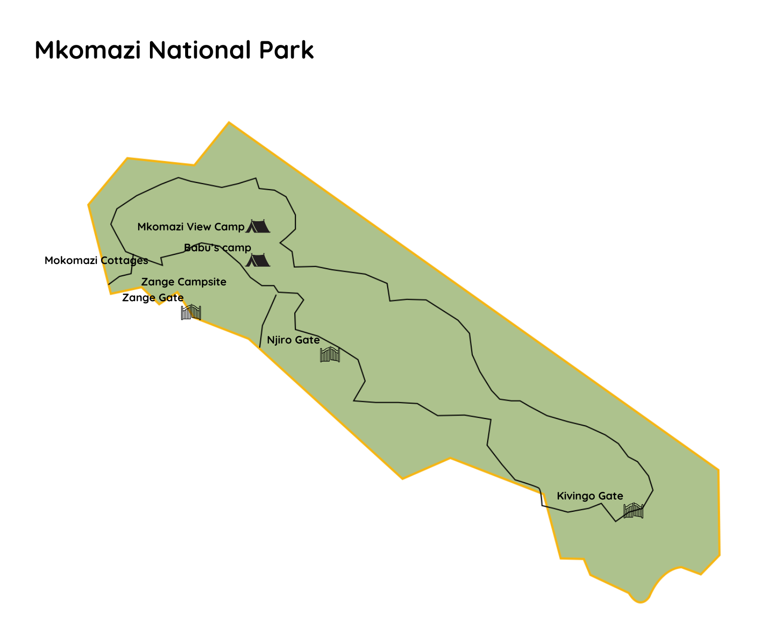 Mkomazi National Park Map