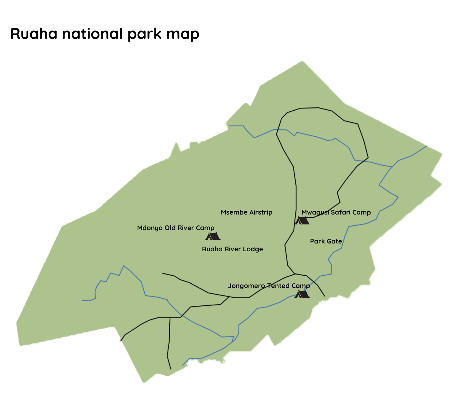 Ruaha National Park Map
